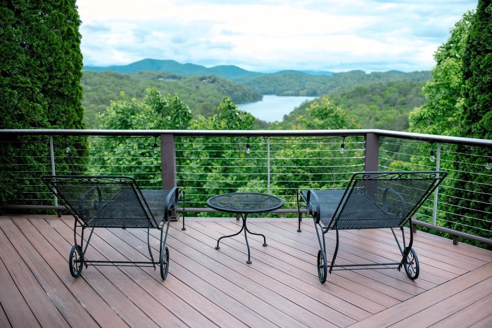 Patio, Spring, Day, Natural landscape, View (from property/room), Balcony/Terrace, Lake view, Mountain view