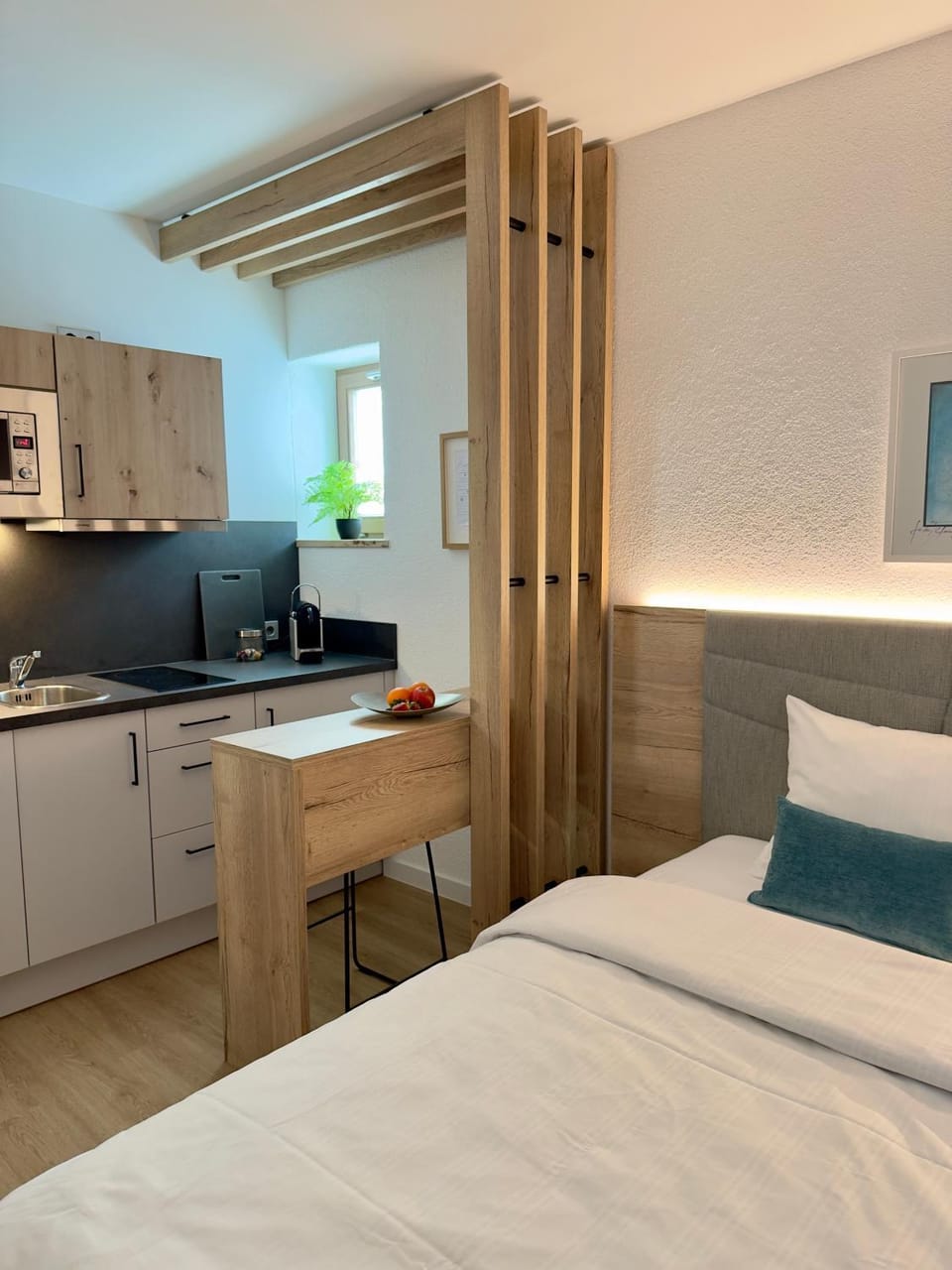 Bed, Kitchen or kitchenette, Photo of the whole room
