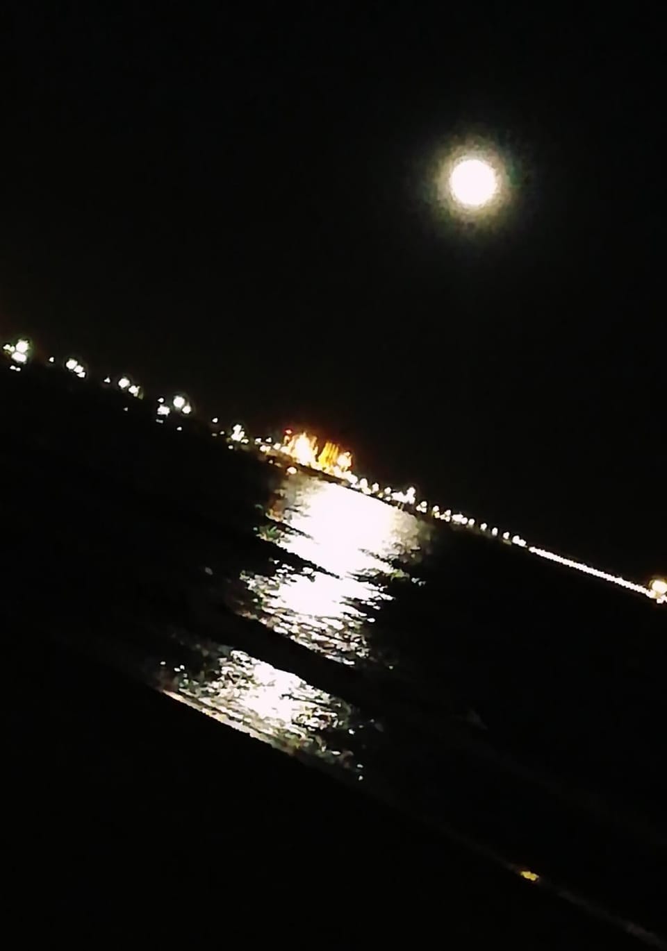 Night, Natural landscape, Beach, Sea view