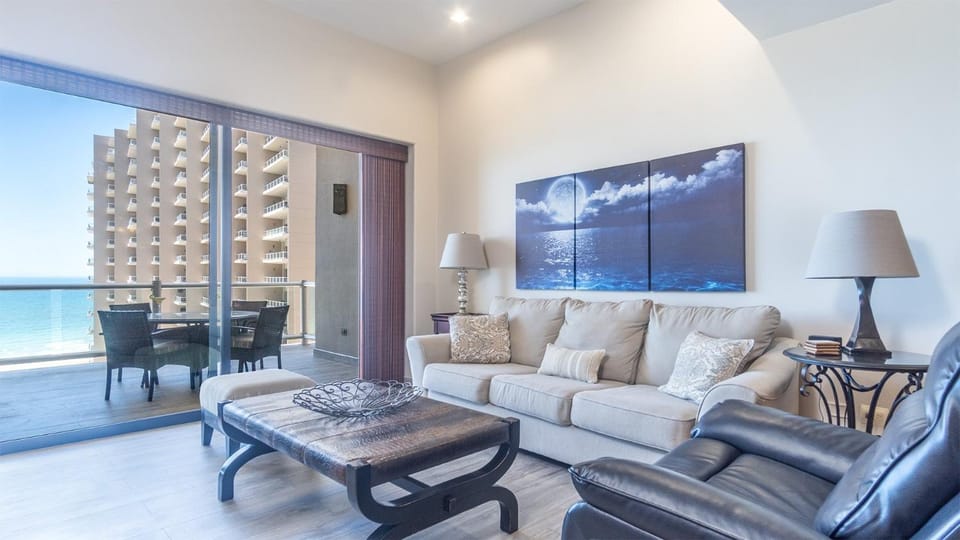 Living room, Seating area, Sea view