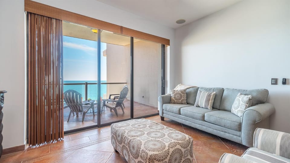 Living room, Seating area, Sea view