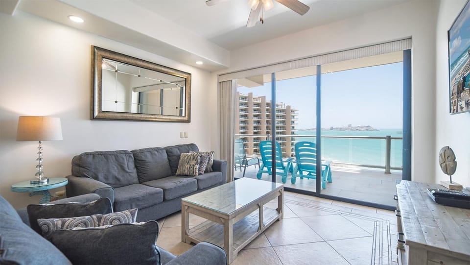 Living room, Seating area, Sea view