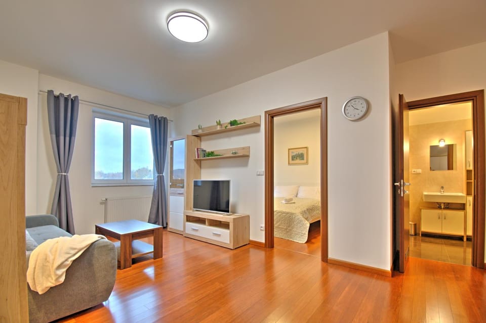 Bed, TV and multimedia, Living room, Photo of the whole room, Seating area, Bedroom, towels