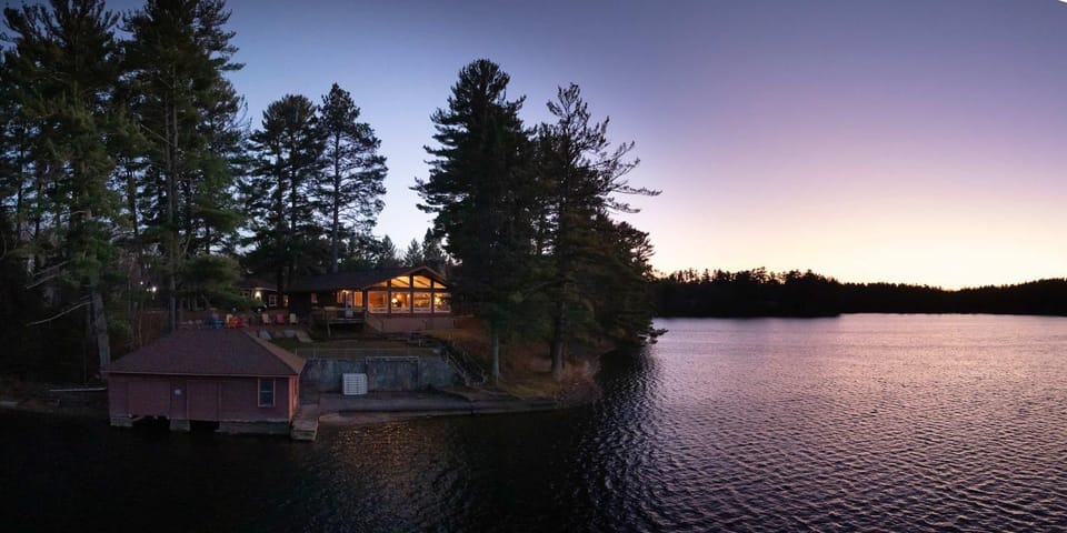 Property building, Natural landscape, Fishing, Canoeing, Lake view, Sports, Sunset