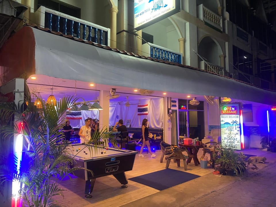 Property building, Patio, Night, Billiard, Balcony/Terrace, Lounge or bar