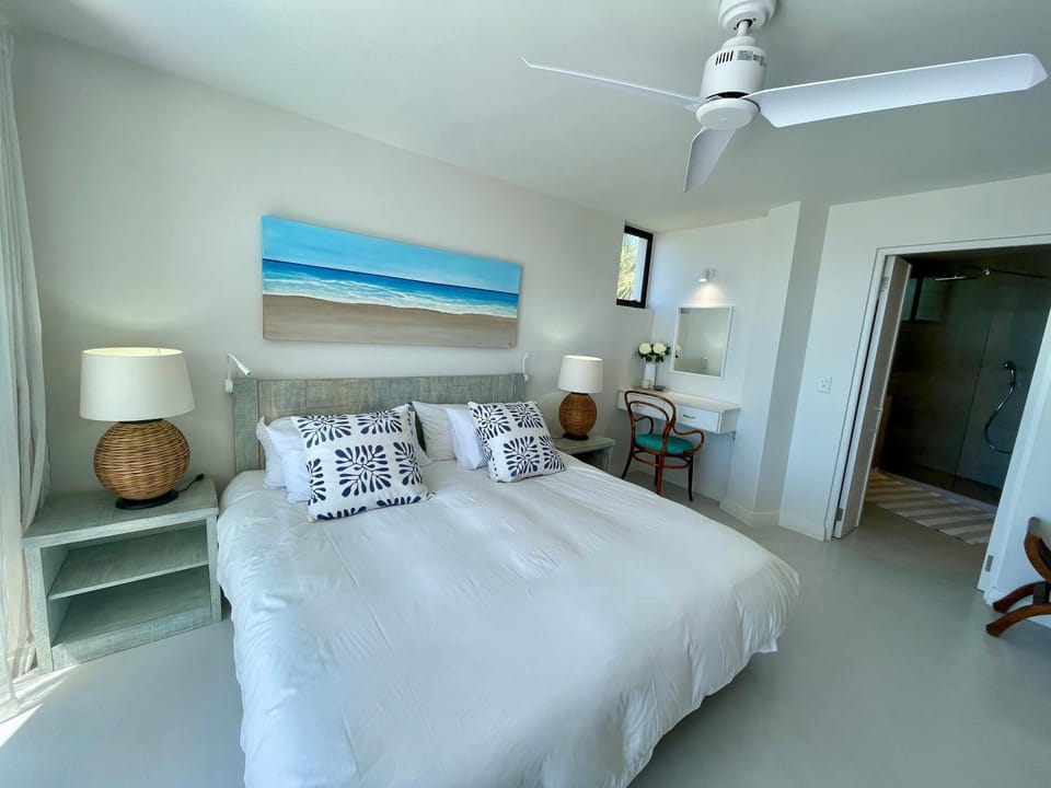Shower, Bed, Bathroom, Bedroom
