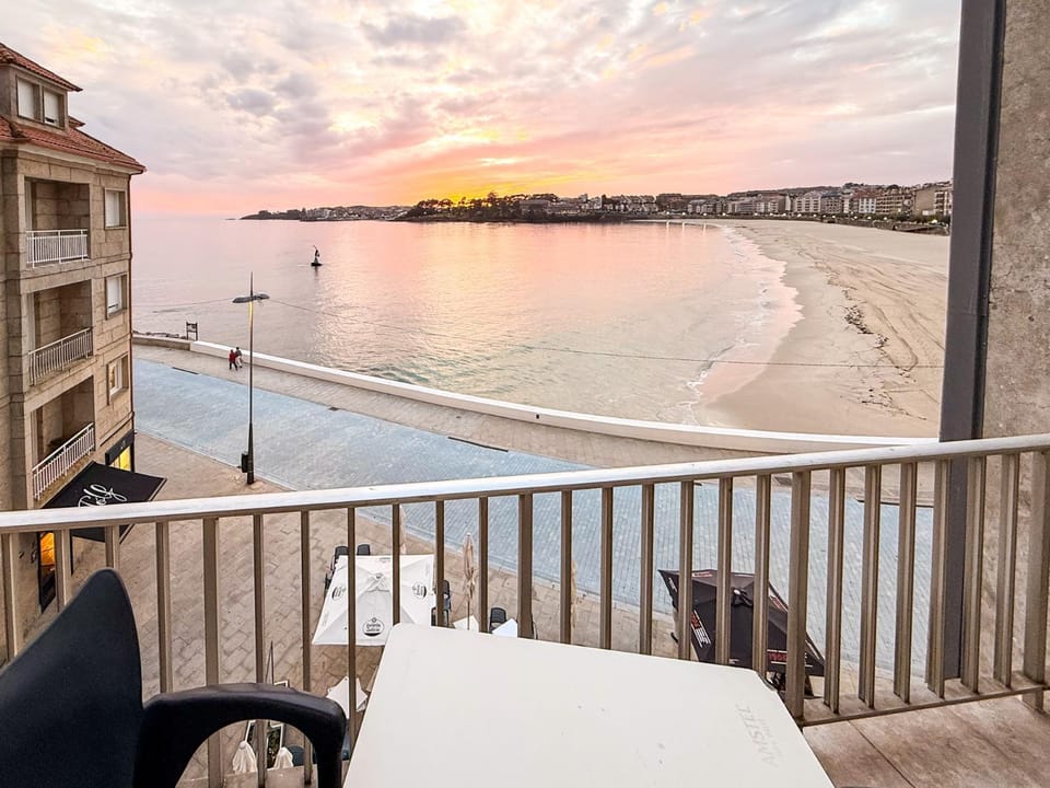 Natural landscape, View (from property/room), Balcony/Terrace, Beach, Sea view, Sunset