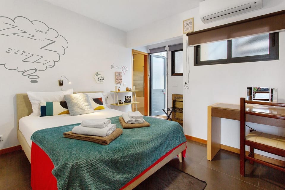 Property building, Living room, Bedroom