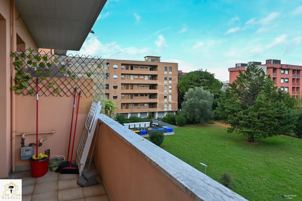 Property building, Day, Garden, View (from property/room), Balcony/Terrace, Garden view
