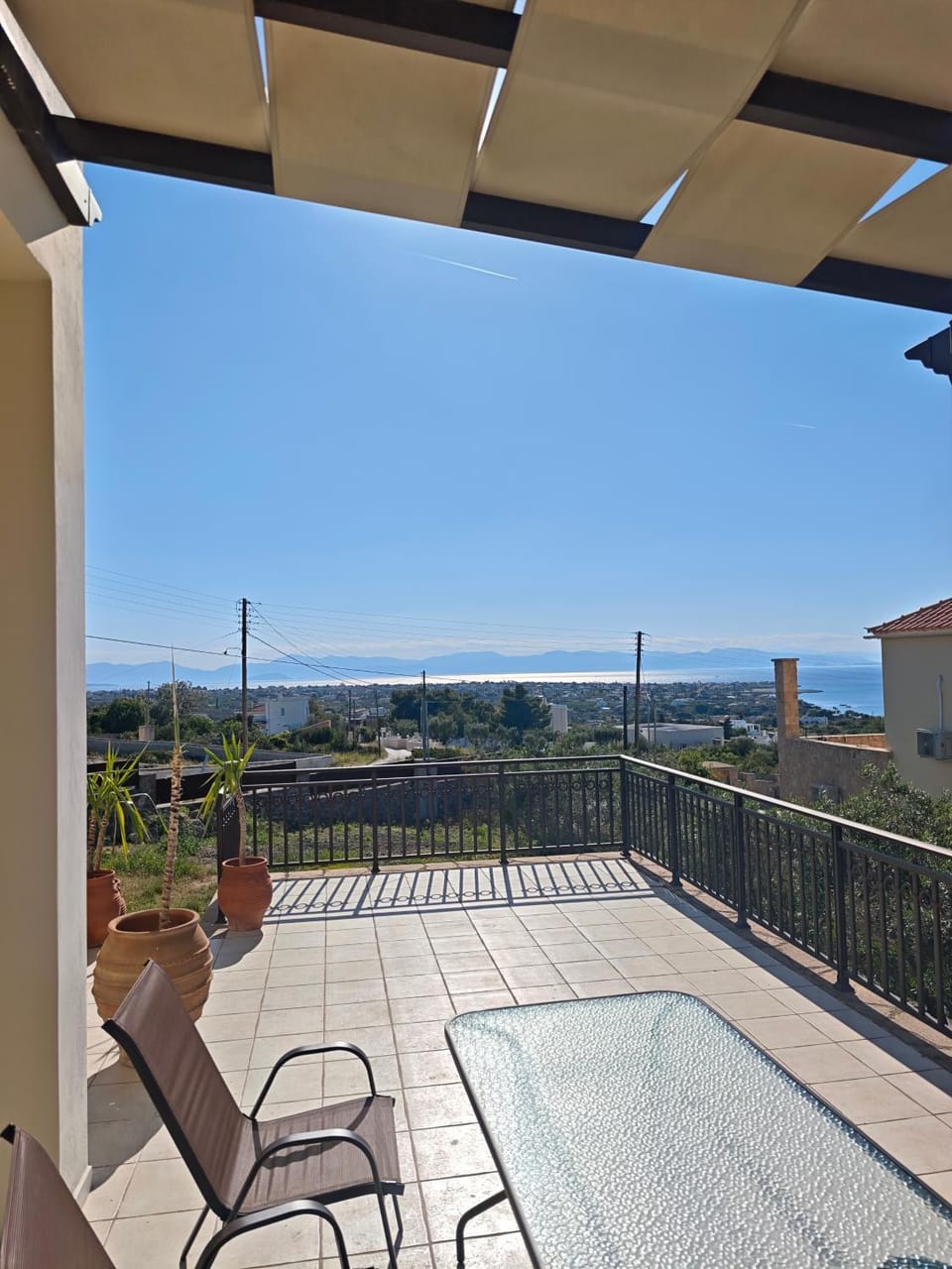 Patio, Day, Natural landscape, View (from property/room), Balcony/Terrace, Sea view