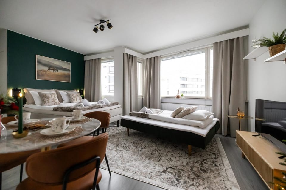Bed, Living room, Photo of the whole room