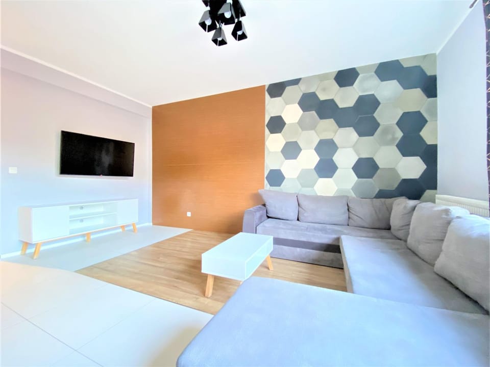 Bed, Living room, Seating area