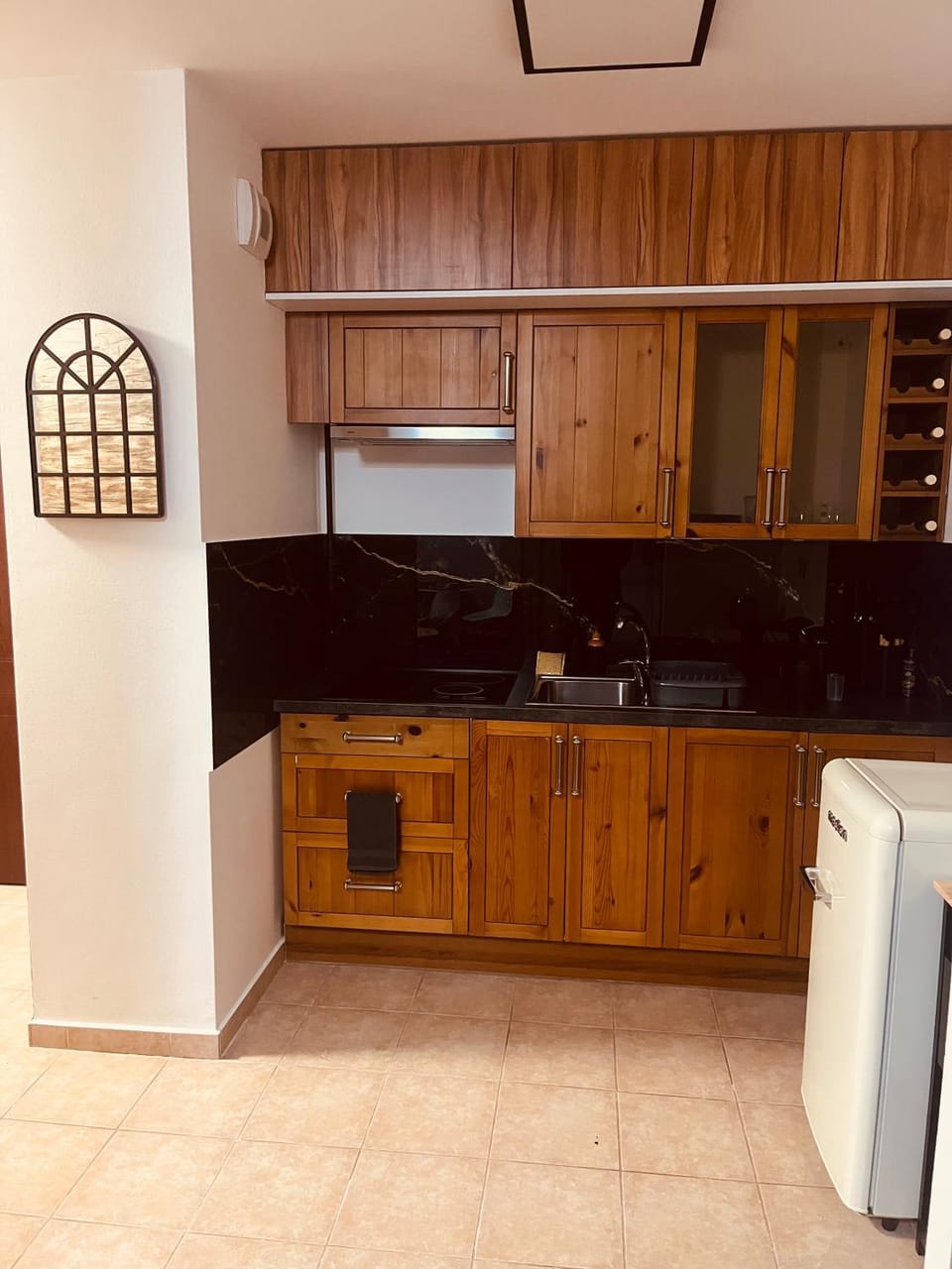 Kitchen or kitchenette, microwave, oven, stove, kitchen