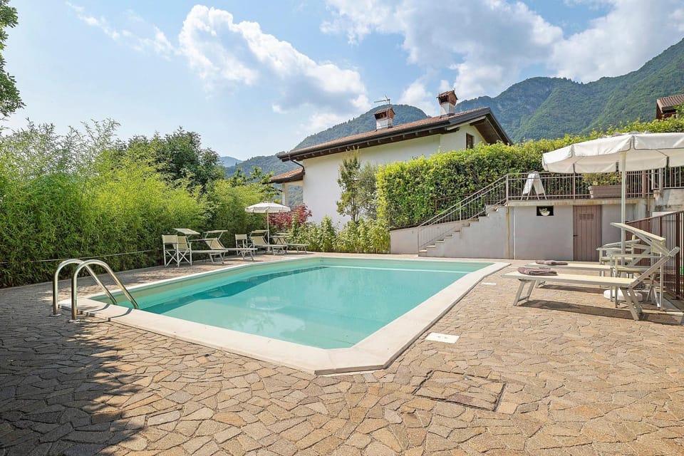 Property building, Living room, Swimming pool