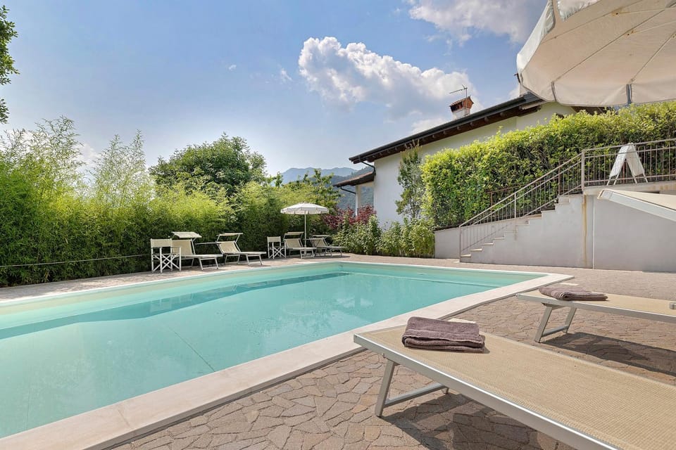 Property building, Living room, Swimming pool