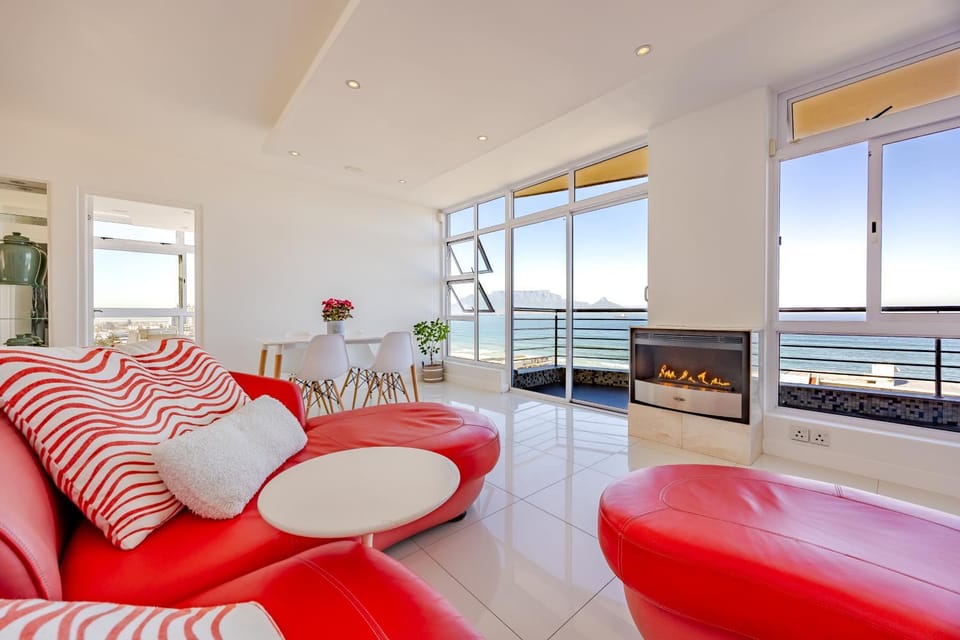 View (from property/room), Living room, Seating area, Sea view