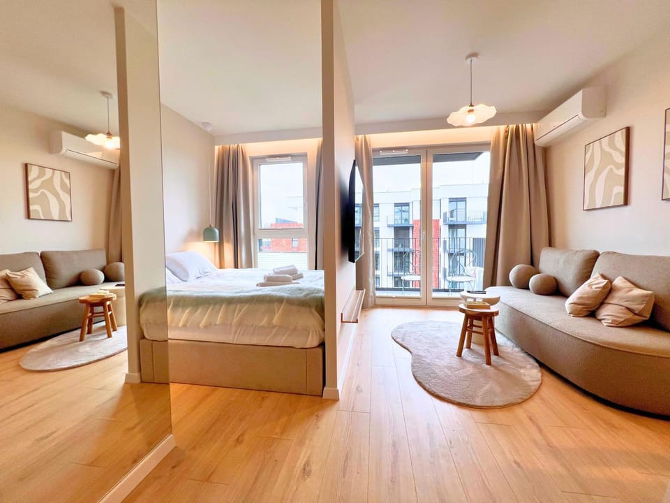 Komfortowy apartament przy plaży z klimatyzacją i parkingiem Apartment in Gdansk