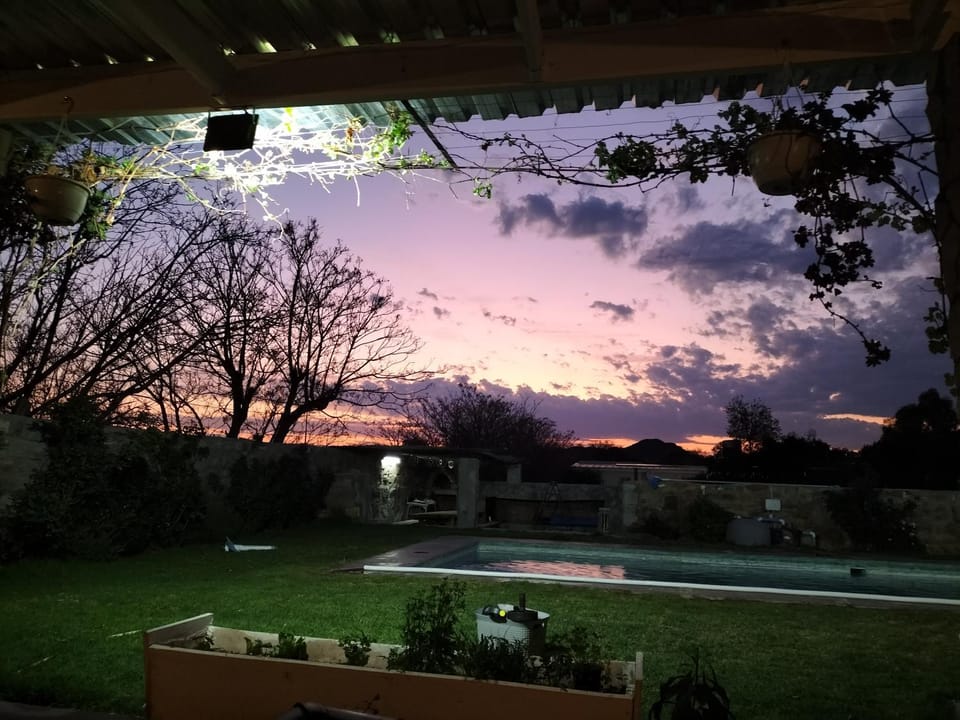 Garden view, Sunset