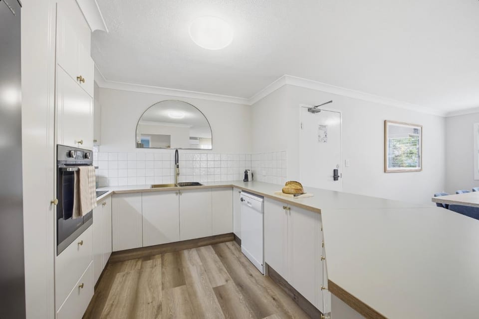 Kitchen or kitchenette, oven, stove, toaster