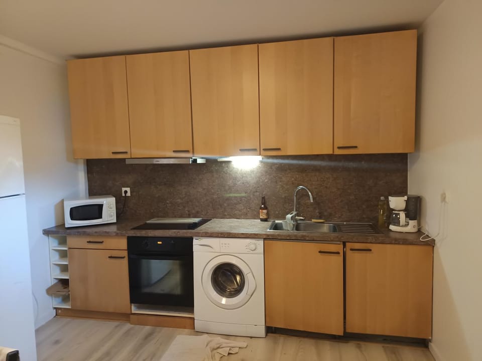 dishwasher, minibar, oven, stove, washing machine