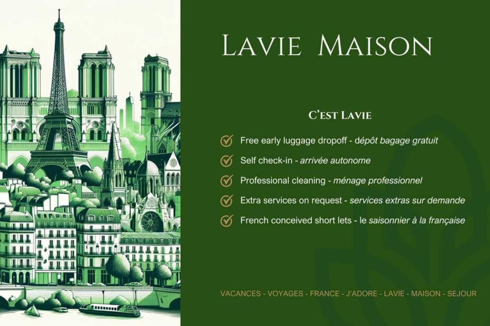 Lavie Maison : Spacious Studio near Montmartre Apartment in Paris
