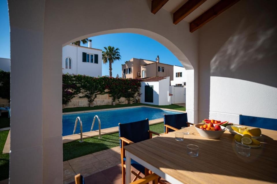 Property building, Living room, Swimming pool