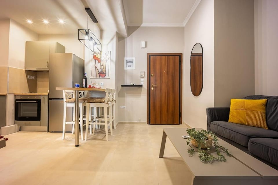 Kitchen or kitchenette, Living room, Seating area, Dining area, oven, stove