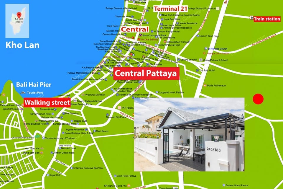 Villa Joanna, minutes from the Beach and City House in Pattaya City