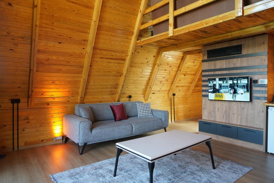 Kitchen or kitchenette, Living room, Seating area