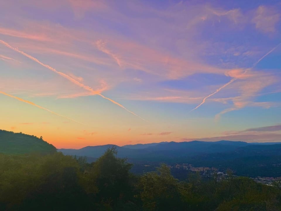 Natural landscape, Mountain view, Sunset