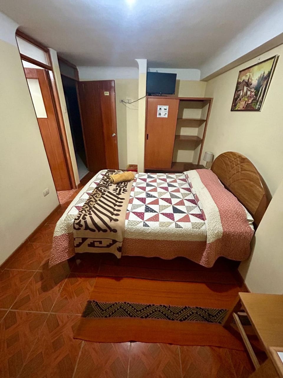Bed, Photo of the whole room, Bedroom, towels, wardrobe