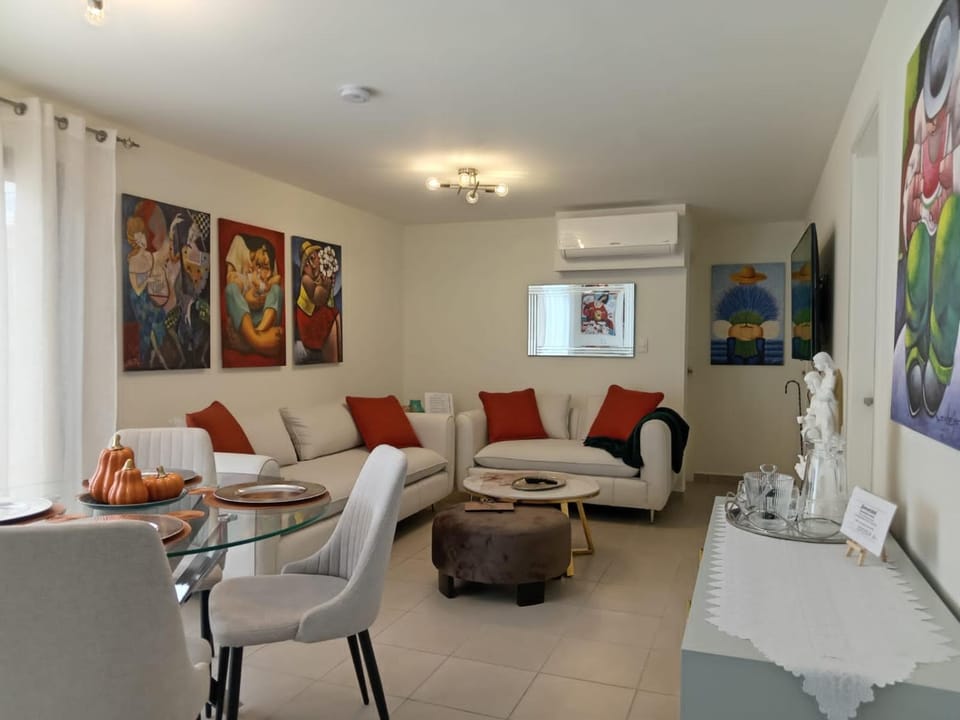 Living room, Seating area, Dining area