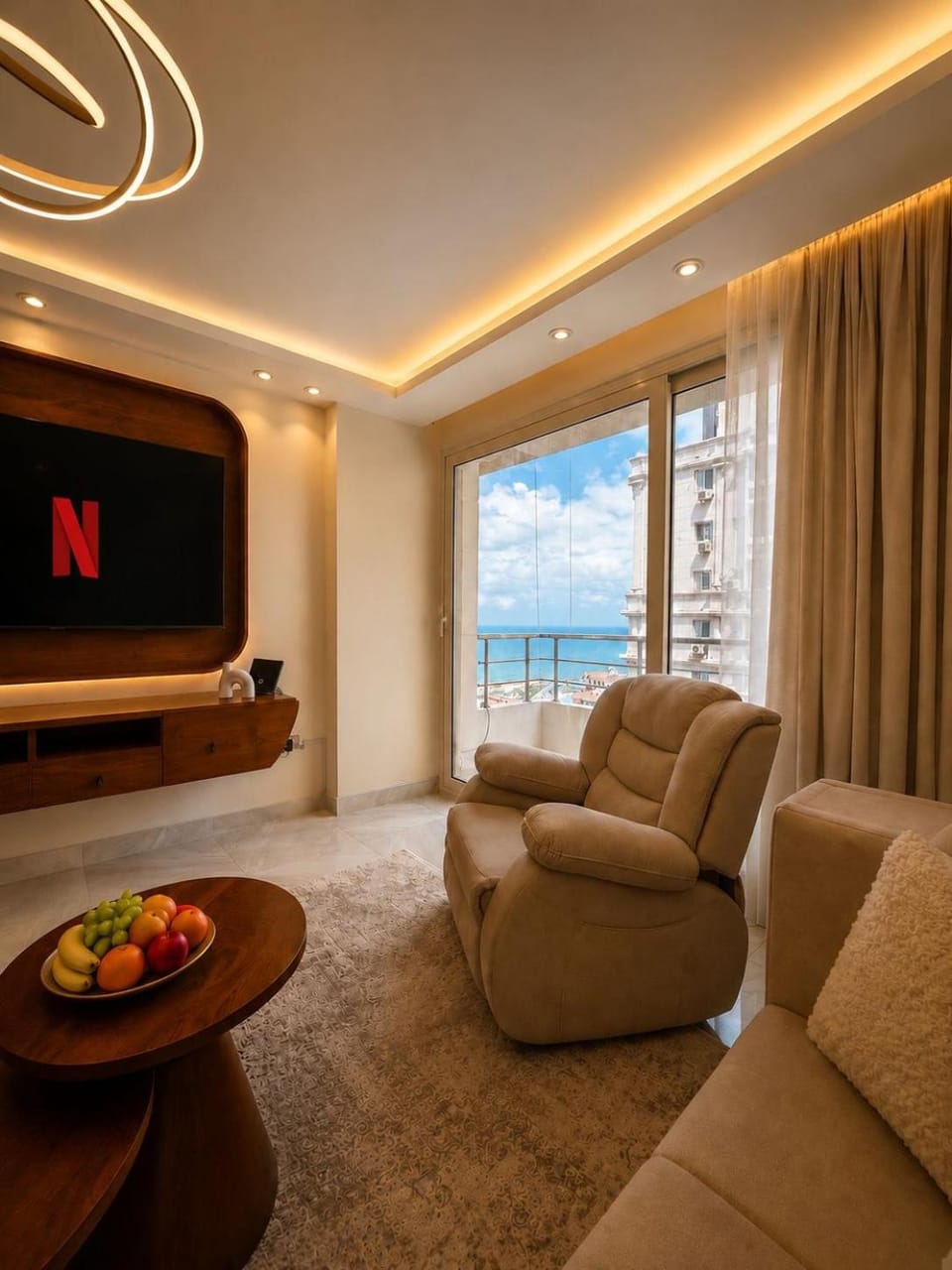 Luxury Seafront Apartment Panoramic Sea View Apartment in Alexandria