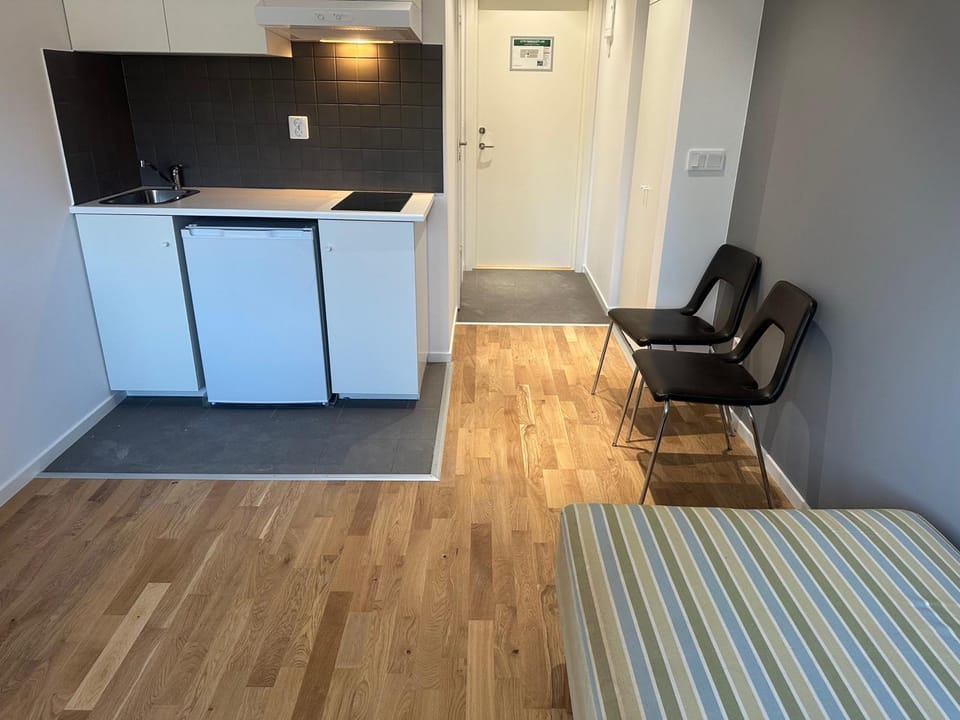Bed, Kitchen or kitchenette, Living room, Photo of the whole room, Seating area, Bedroom