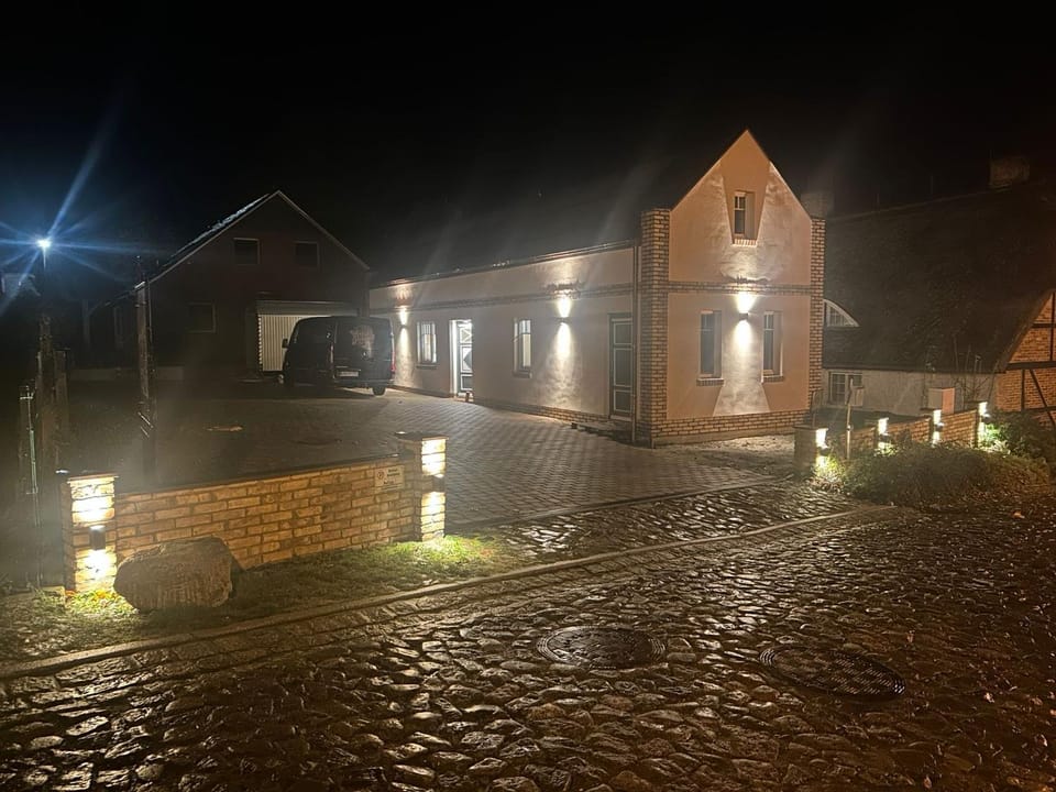 Property building, Night, Parking