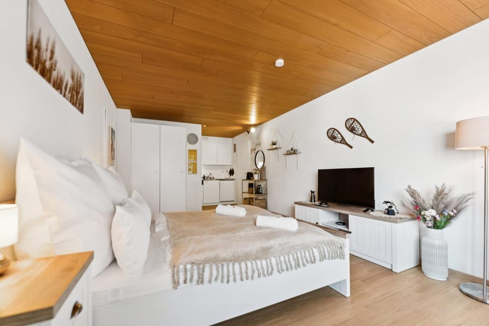 Communal lounge/ TV room, Bed, TV and multimedia, Living room, Photo of the whole room, Seating area, Evening entertainment, Bedroom