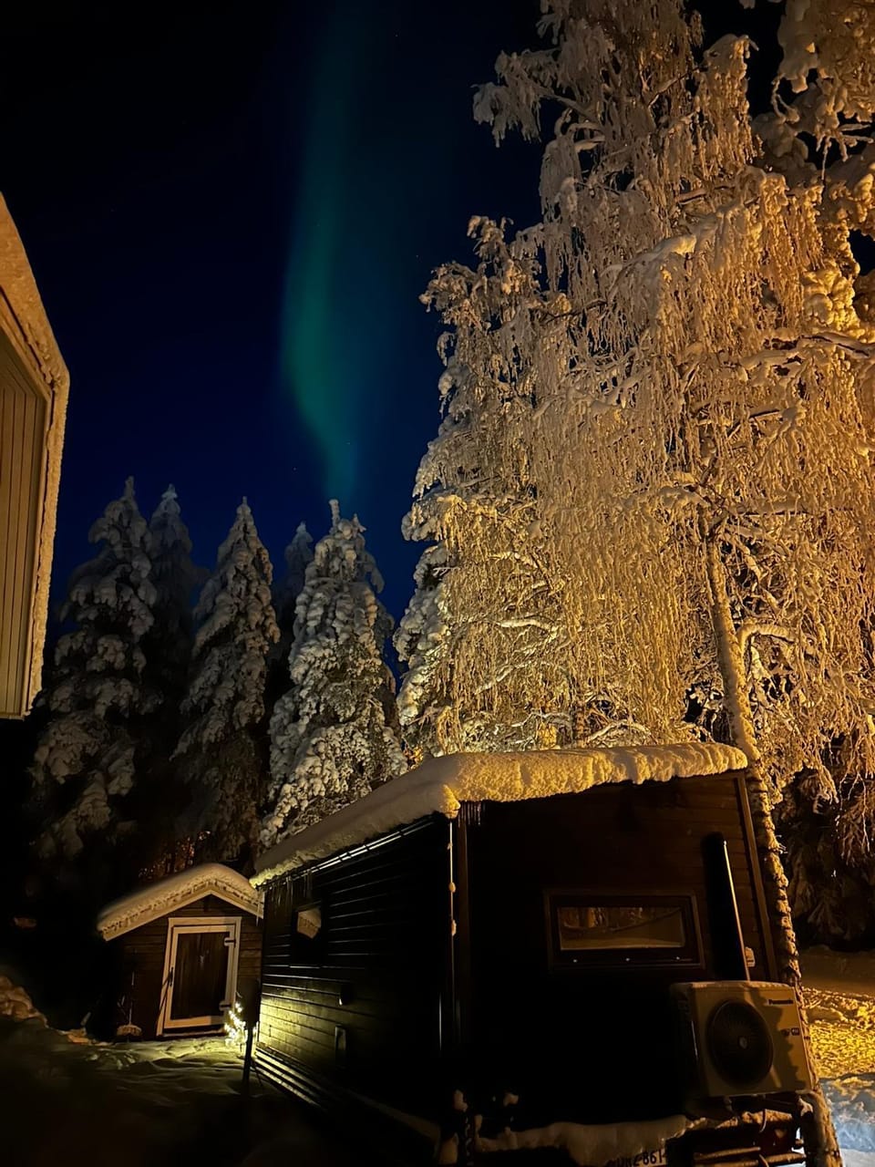 Property building, Night, Natural landscape, Winter