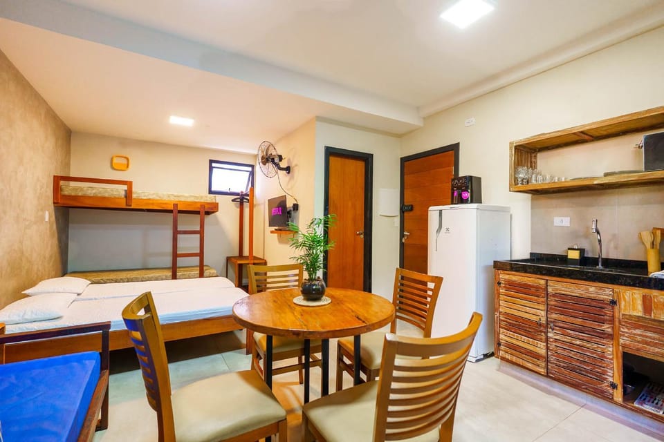 Bed, Bathroom, Living room
