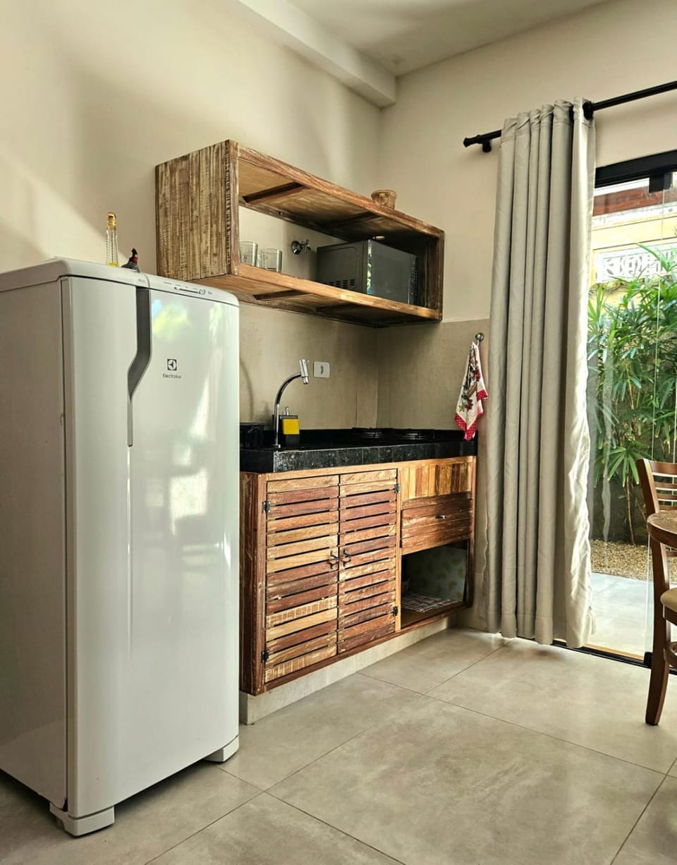 Kitchen or kitchenette, microwave