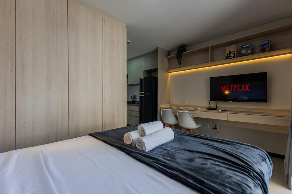 Belo Studio Vila Mariana | Wi-Fi + AC + Varanda Apartment in Sao Paulo City