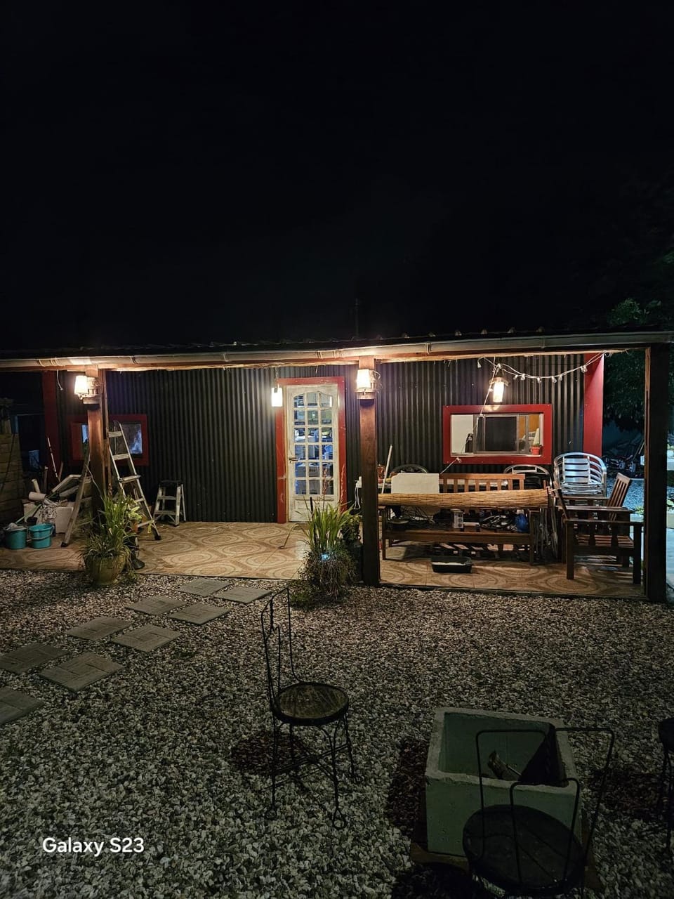 El patio de rosy House in Maldonado Department, Uruguay