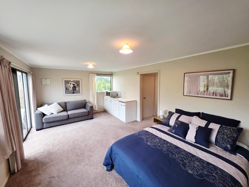 Bed, Kitchen or kitchenette, Living room