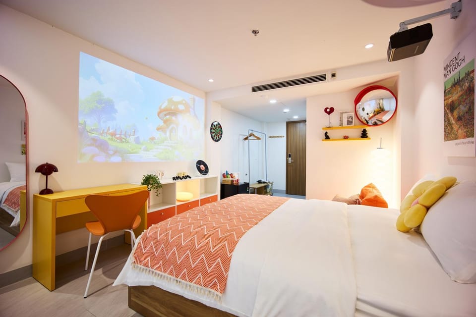 Bed, Darts, Game Room, Photo of the whole room