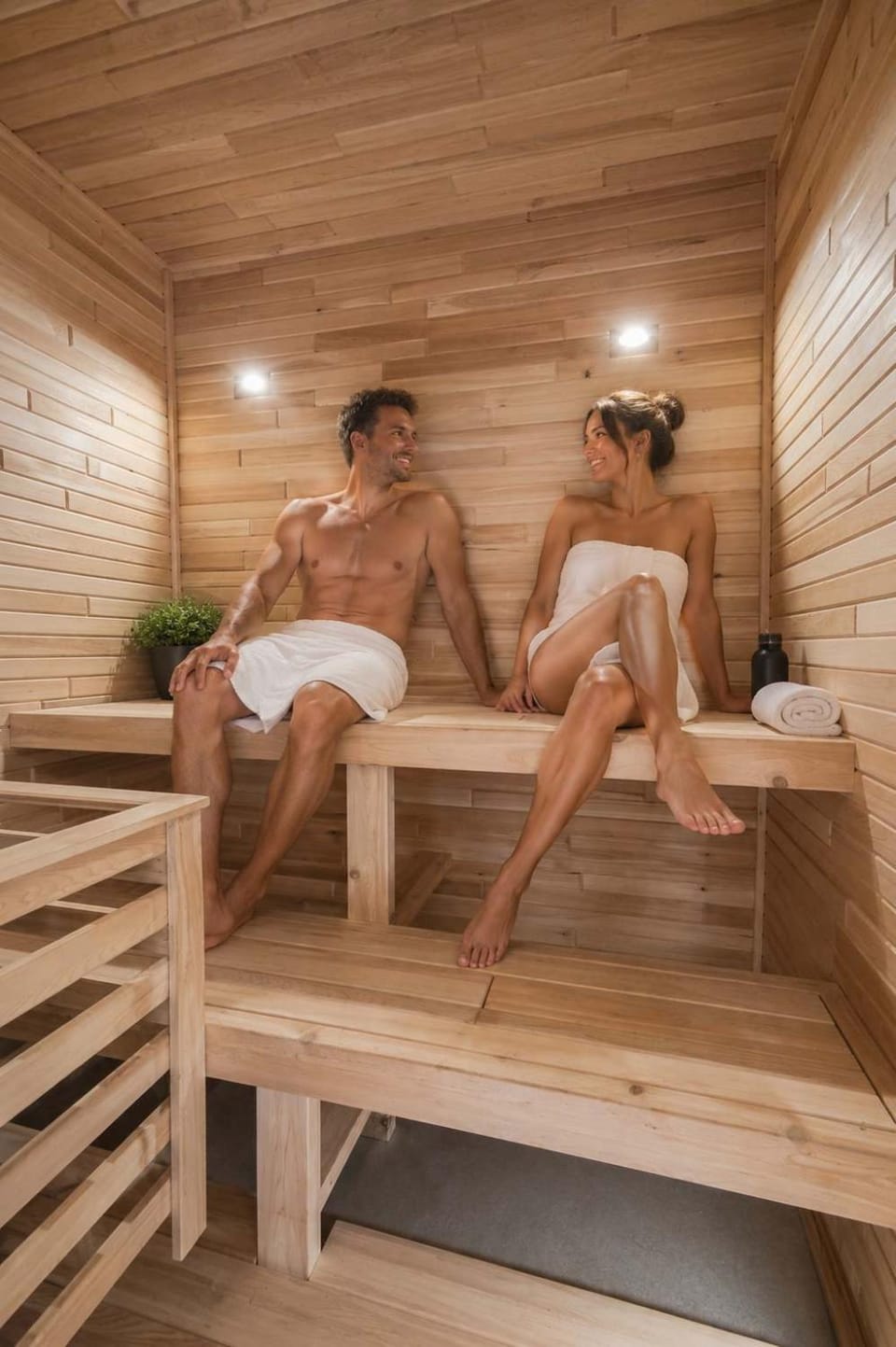 Sauna & Spa - Chalets NordiK Experience Thermal Chalet in Saint-Donat