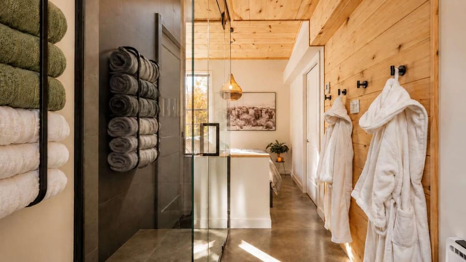 Spa & Sauna - Chalets NordiK Experience Thermal Chalet in Saint-Donat