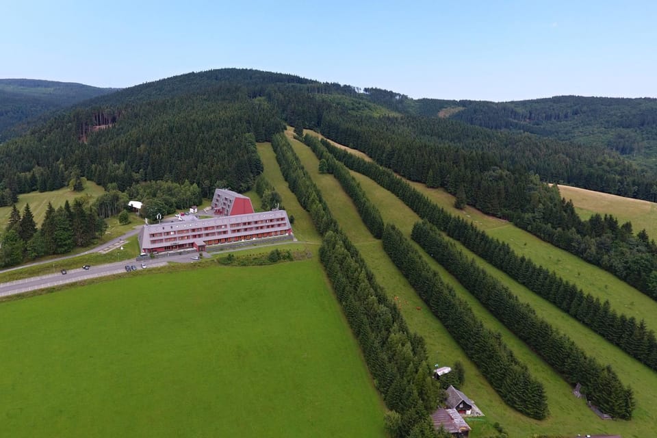 Property building, Bird's eye view, Summer