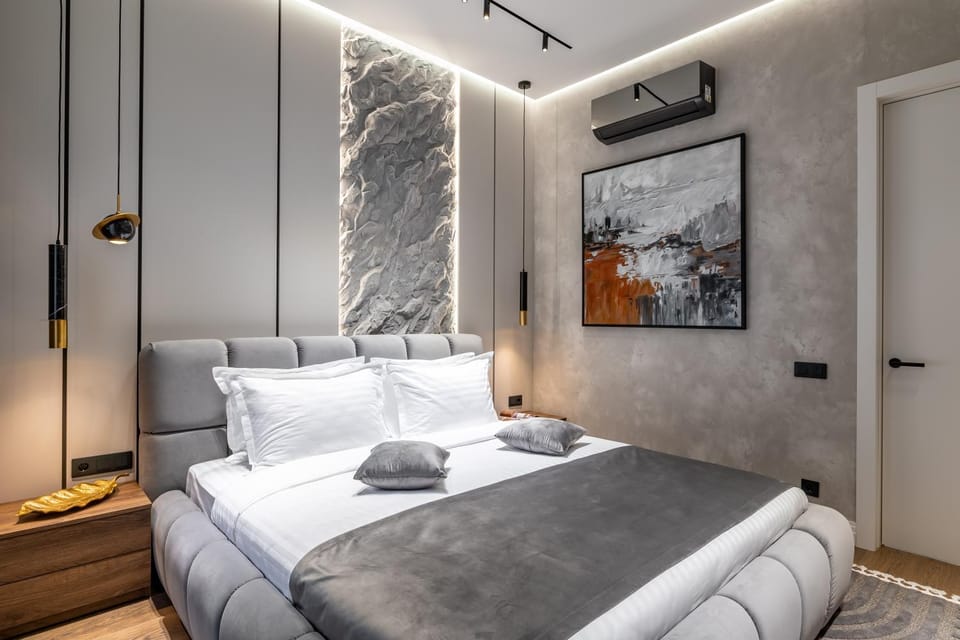 Bed, Bedroom, air conditioner