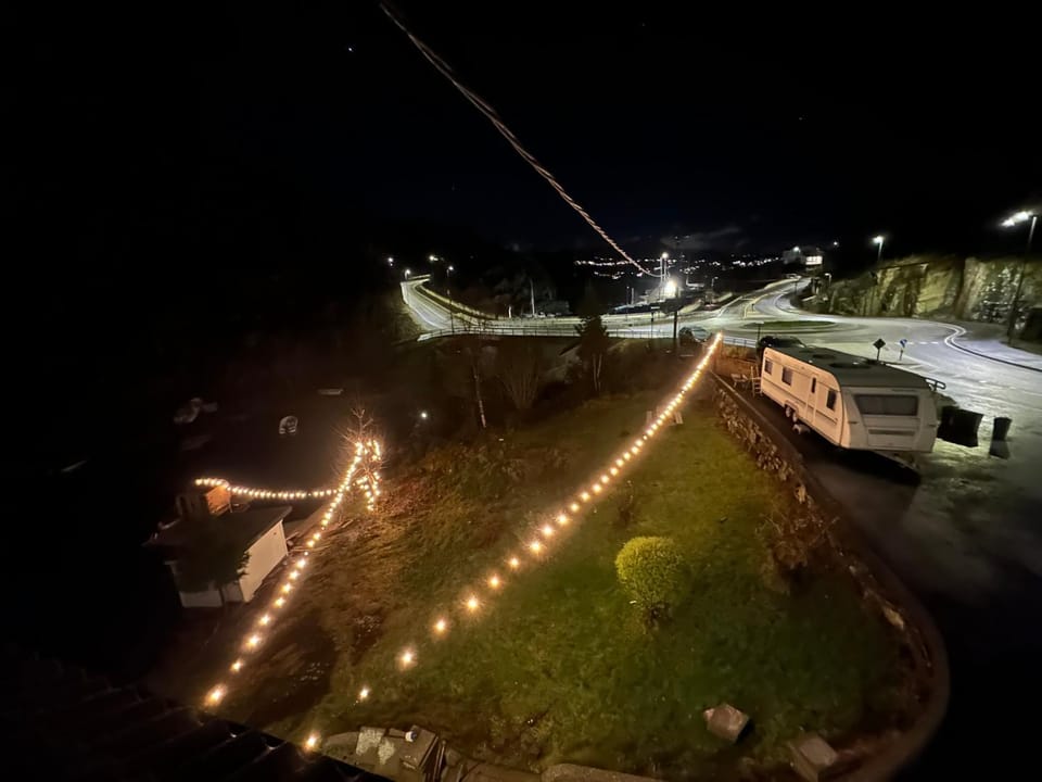 Night, Neighbourhood, Natural landscape, Bird's eye view