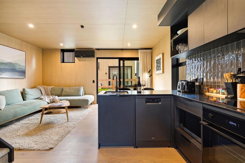 Living room, kitchen