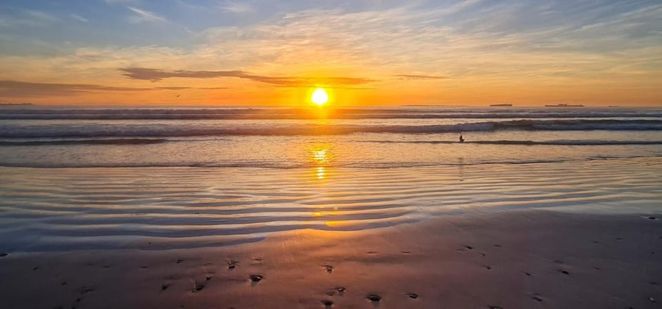 Natural landscape, Beach, Sea view, Sunset